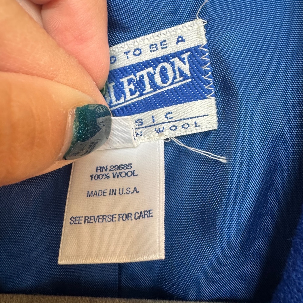 Pendleton Double Breasted Black 100% Virgin Wool … - image 5